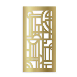 Cuadro calado vertical 2 dorado mdf 30x60 cm<br/>